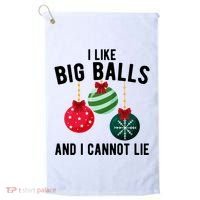 I Like Big Balls And I Cannot Lie Funny Christmas Golf Towel thumb 0