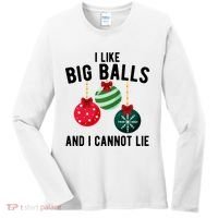 I Like Big Balls And I Cannot Lie Funny Christmas Women's Long Sleeve Shirt thumb 0