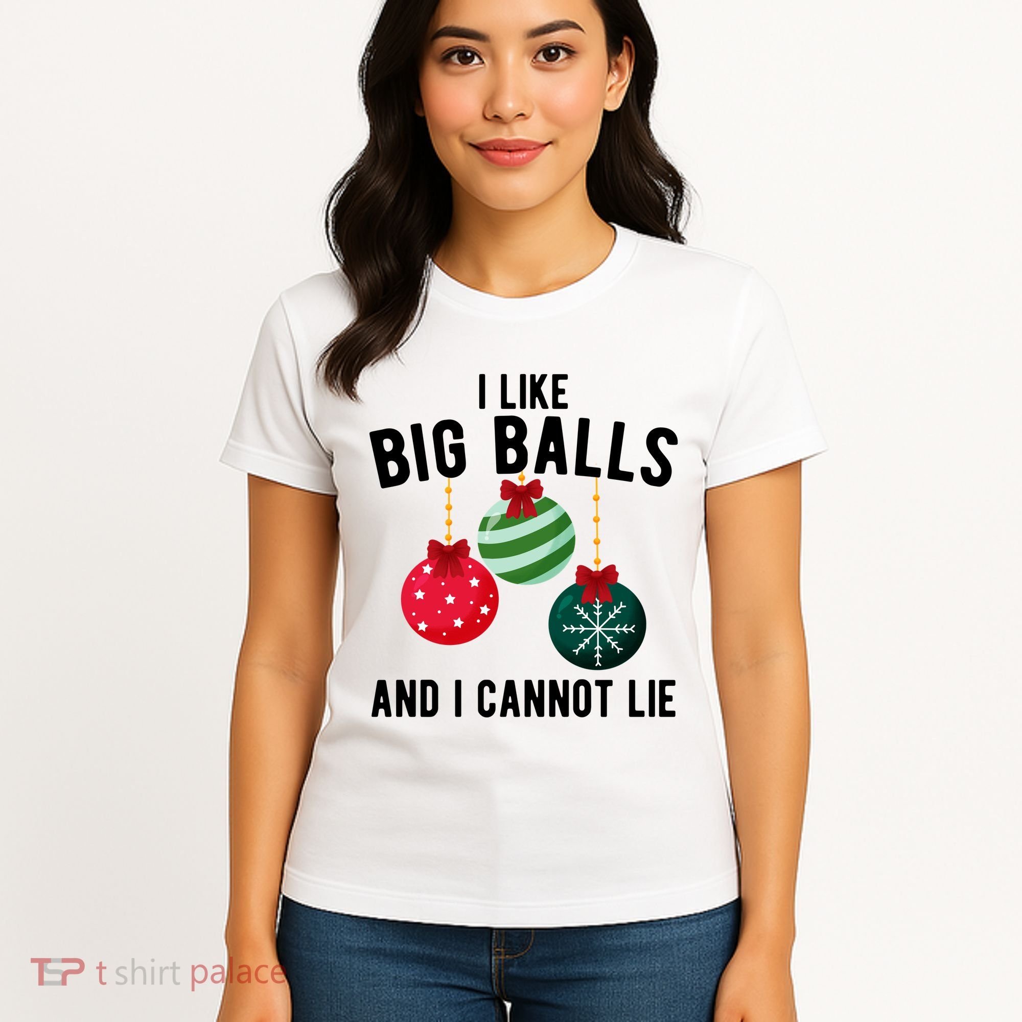 I Like Big Balls And I Cannot Lie Funny Christmas Women's T-Shirt