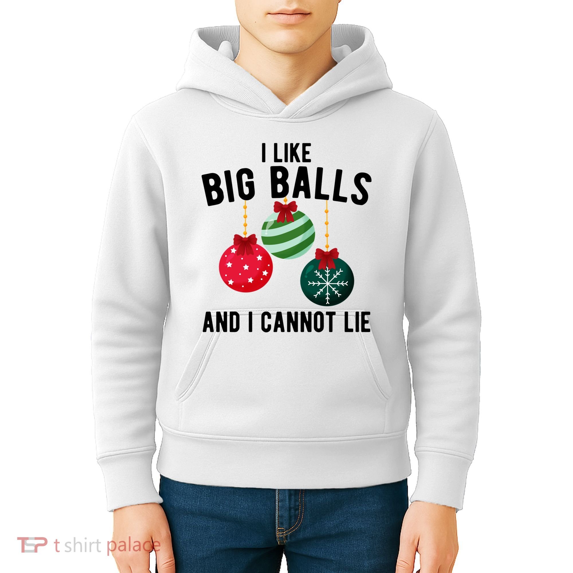 I Like Big Balls And I Cannot Lie Funny Christmas Kids Hoodie
