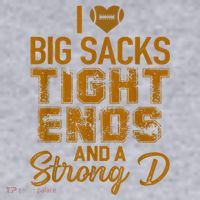 I Love Big Sacks Tight Ends And A Strong D Funny Football Women's Sweatshirt thumb 2