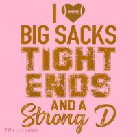 I Love Big Sacks Tight Ends And A Strong D Funny Football Coaster thumb 2