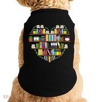 I Love Books Gift Heart Shaped Books Gift Doggie Tank thumb 0