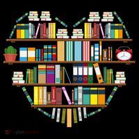 I Love Books Gift Heart Shaped Books Gift Coffee Mug thumb 5