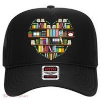 I Love Books Gift Heart Shaped Books Gift Hat thumb 0