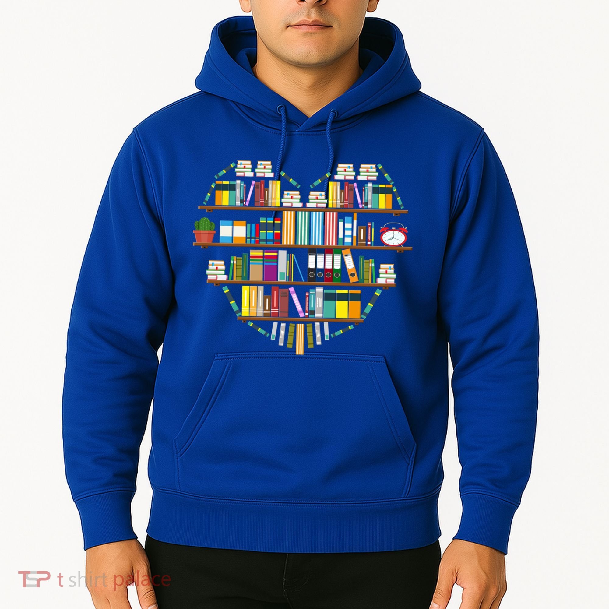 I Love Books Gift Heart Shaped Books Gift Hoodie