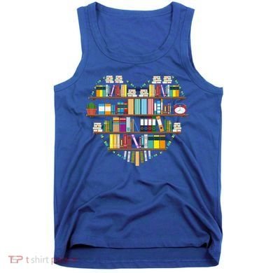 I Love Books Gift Heart Shaped Books Gift Tank Top