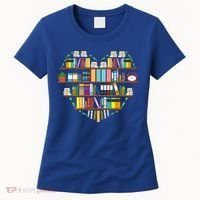 I Love Books Gift Heart Shaped Books Gift Women's T-Shirt thumb 0