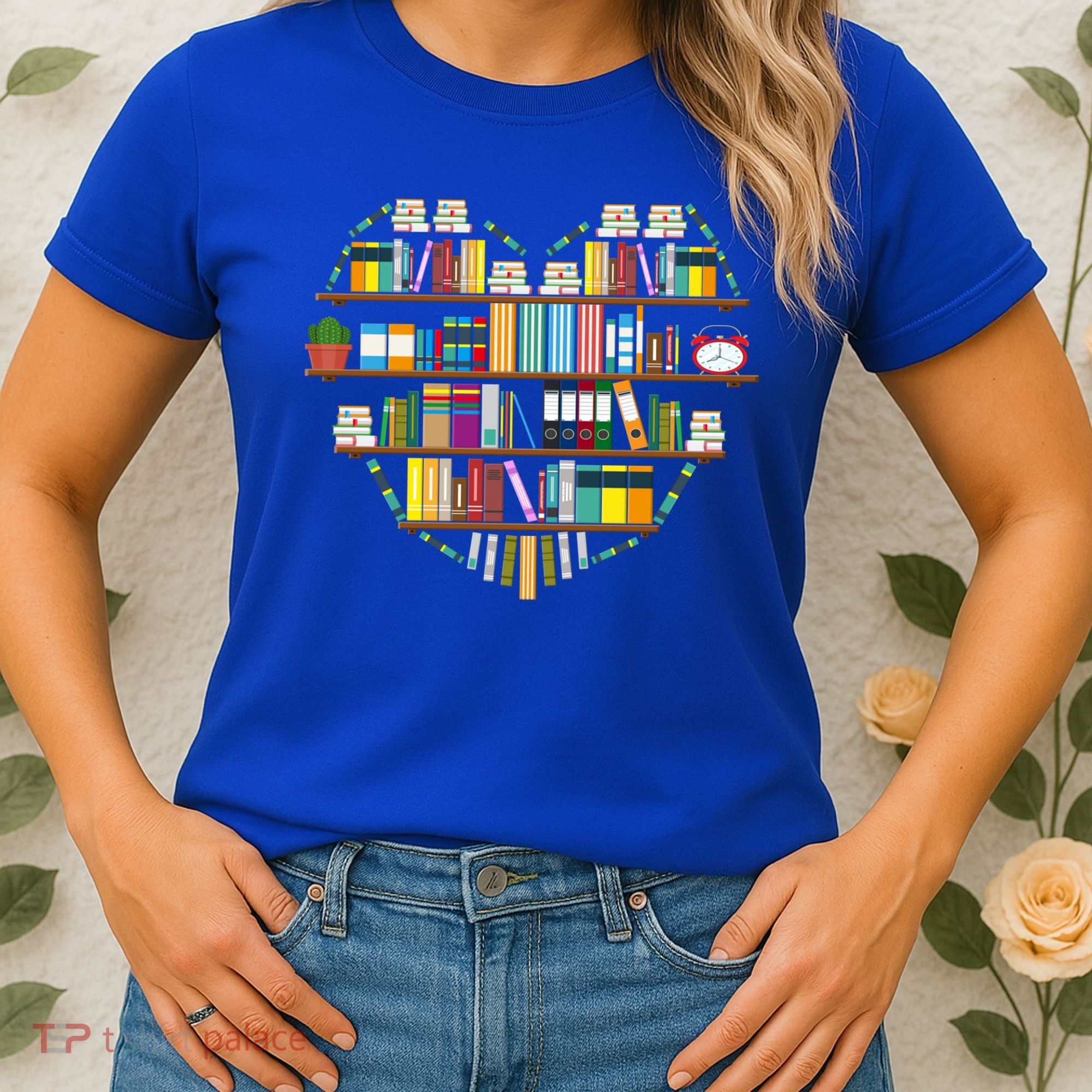 I Love Books Gift Heart Shaped Books Gift Women's T-Shirt