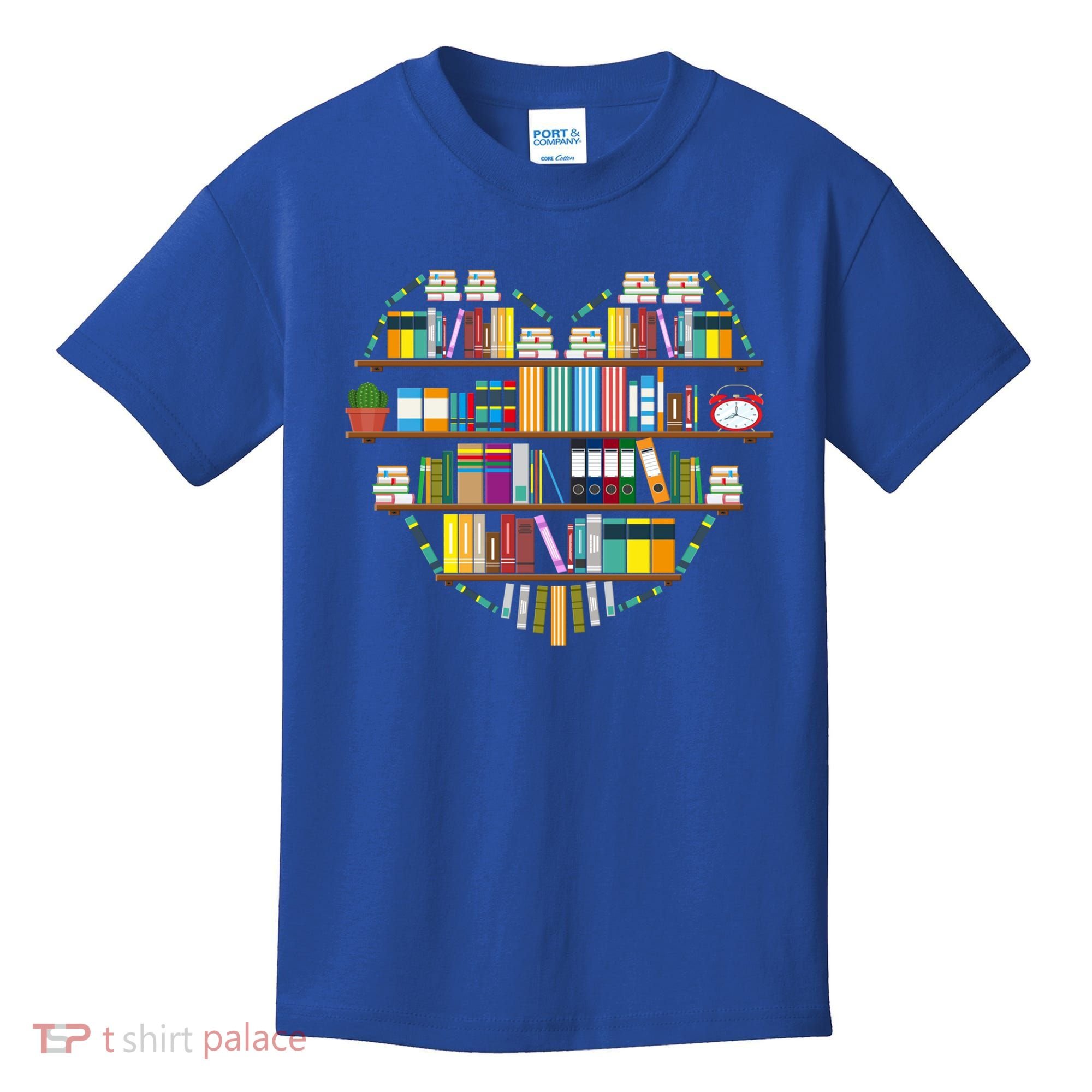 I Love Books Gift Heart Shaped Books Gift Kids T-Shirt