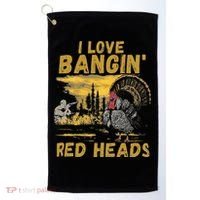 I Love Bangin Red Heads Funny Hunting Golf Towel thumb 0