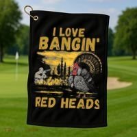 I Love Bangin Red Heads Funny Hunting Golf Towel thumb 1