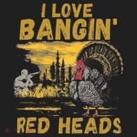 I Love Bangin Red Heads Funny Hunting Golf Towel thumb 3