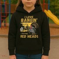I Love Bangin Red Heads Funny Hunting Kids Hoodie thumb 3