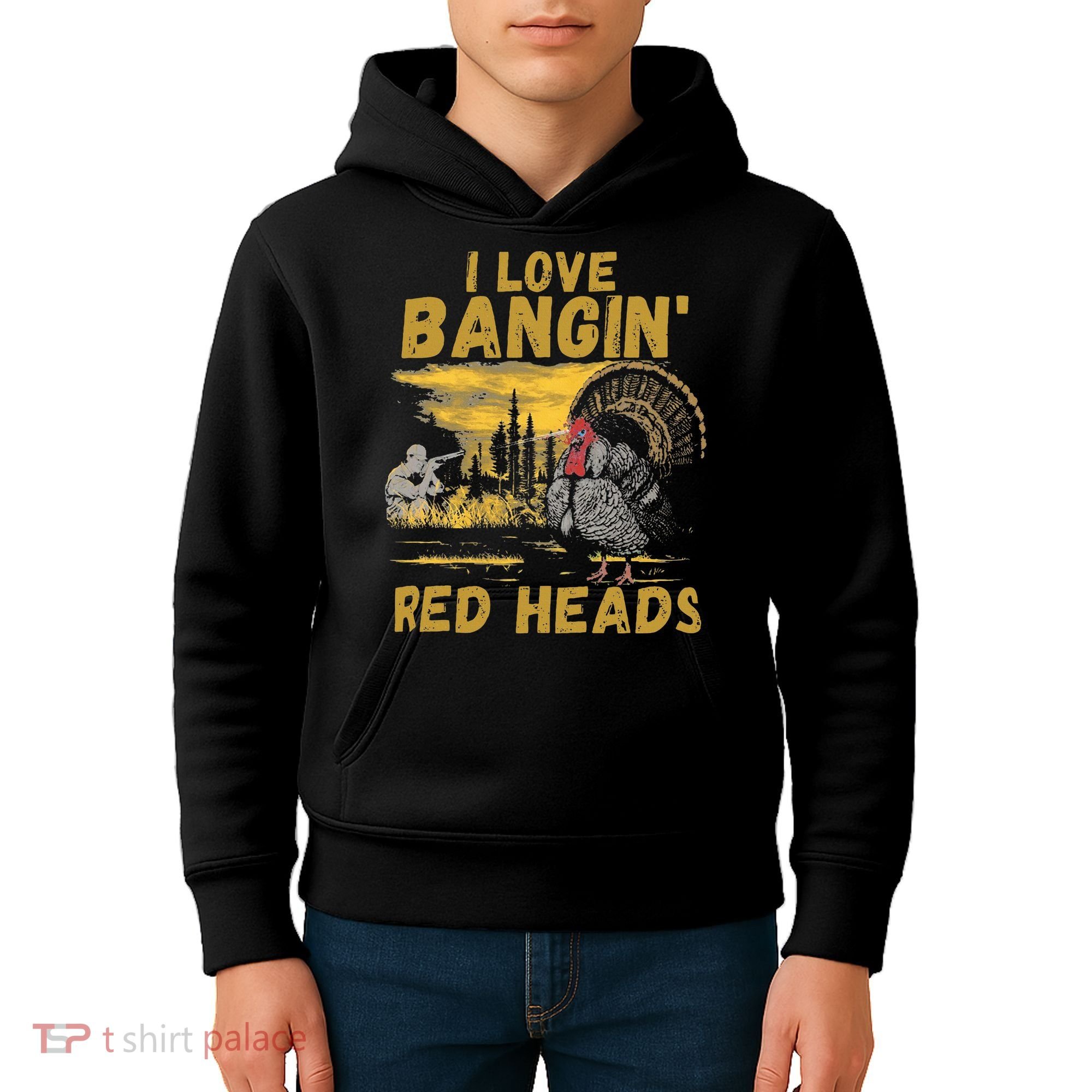 I Love Bangin Red Heads Funny Hunting Kids Hoodie