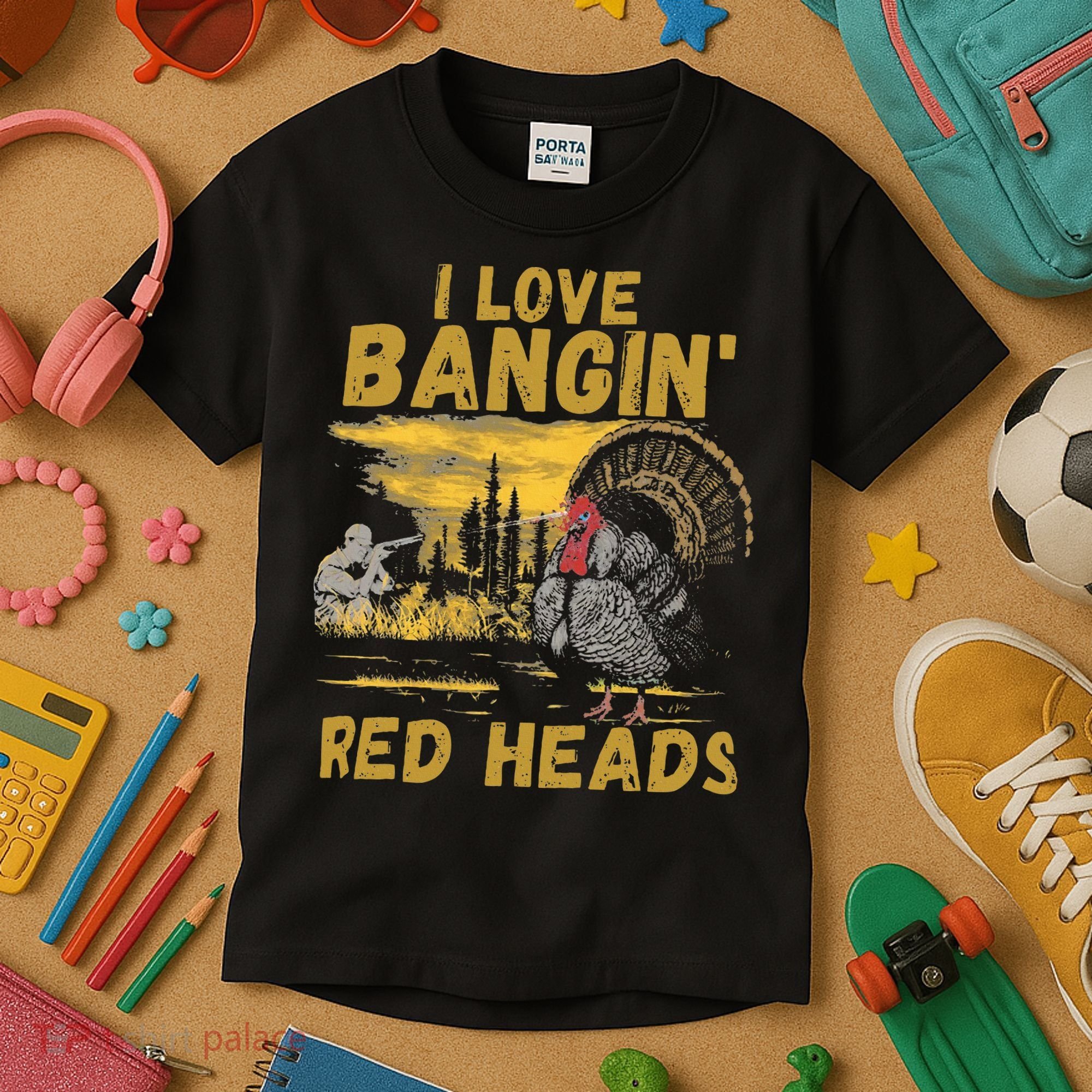 I Love Bangin Red Heads Funny Hunting Kids T-Shirt