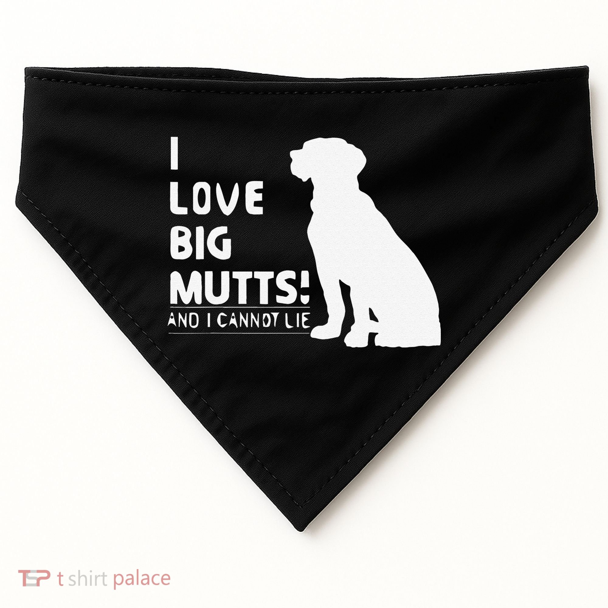 I Love Big Mutts And I Cannot Lie Funny Dog Lover Gift USA-Made Doggie Bandana