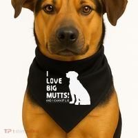 I Love Big Mutts And I Cannot Lie Funny Dog Lover Gift USA-Made Doggie Bandana thumb 1