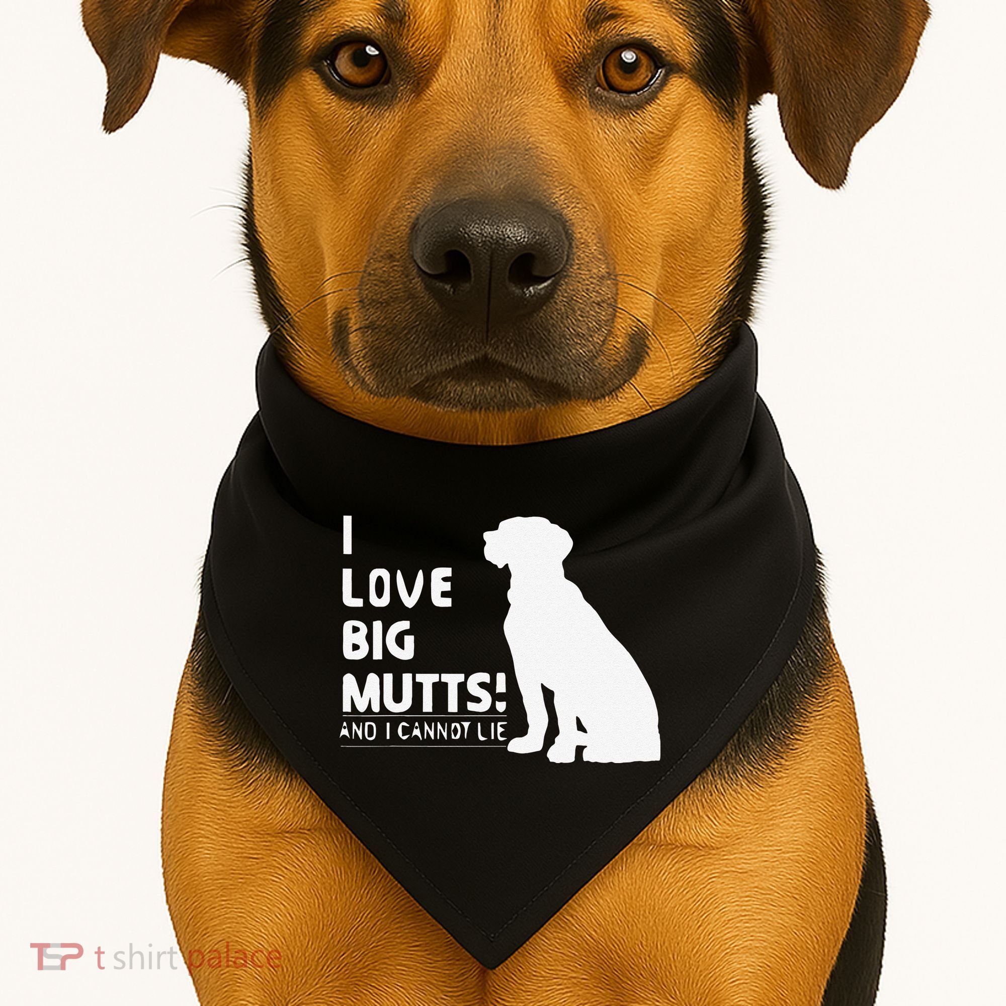 I Love Big Mutts And I Cannot Lie Funny Dog Lover Gift USA-Made Doggie Bandana