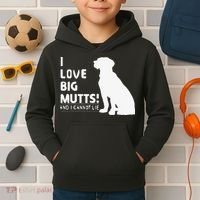 I Love Big Mutts And I Cannot Lie Funny Dog Lover Gift Kids Hoodie thumb 2