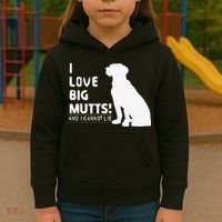 I Love Big Mutts And I Cannot Lie Funny Dog Lover Gift Kids Hoodie thumb 3