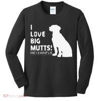 I Love Big Mutts And I Cannot Lie Funny Dog Lover Gift Kids Long Sleeve Shirt thumb 0