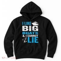I Like Big Boats and I Cannot Lie Funny Cruise Hoodie thumb 0