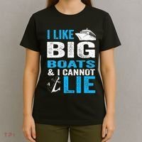 I Like Big Boats and I Cannot Lie Funny Cruise T-Shirt thumb 4