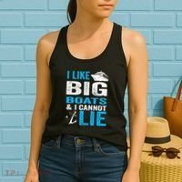 I Like Big Boats and I Cannot Lie Funny Cruise Women's Tank Top thumb 2