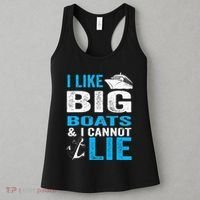 I Like Big Boats and I Cannot Lie Funny Cruise Women's Tank Top thumb 3