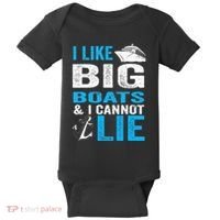 I Like Big Boats and I Cannot Lie Funny Cruise Baby Bodysuit thumb 0