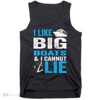 I Like Big Boats and I Cannot Lie Funny Cruise Tank Top thumb 0
