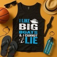 I Like Big Boats and I Cannot Lie Funny Cruise Tank Top thumb 4