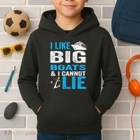 I Like Big Boats and I Cannot Lie Funny Cruise Kids Hoodie thumb 2