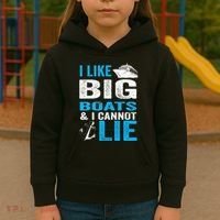 I Like Big Boats and I Cannot Lie Funny Cruise Kids Hoodie thumb 3