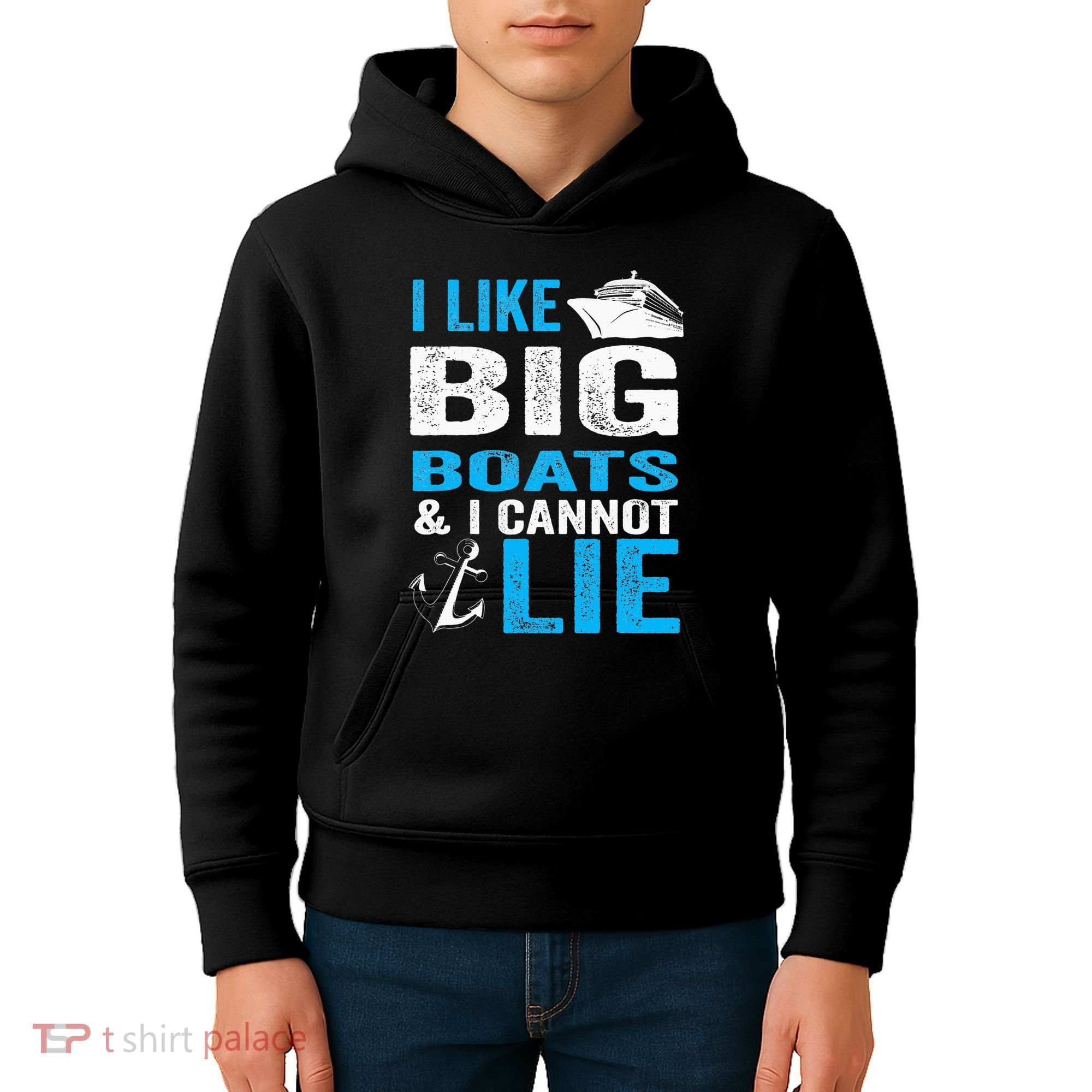 I Like Big Boats and I Cannot Lie Funny Cruise Kids Hoodie