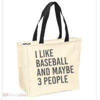 I Like Baseball And Maybe 3 People Tote Bag thumb 2