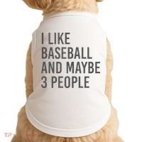 I Like Baseball And Maybe 3 People Doggie Tank thumb 0