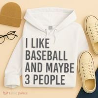 I Like Baseball And Maybe 3 People Hoodie thumb 4