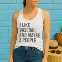I Like Baseball And Maybe 3 People Women's Tank Top thumb 2