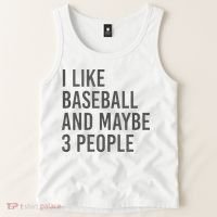 I Like Baseball And Maybe 3 People Tank Top thumb 2