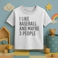 I Like Baseball And Maybe 3 People Toddler T-Shirt thumb 3