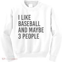 I Like Baseball And Maybe 3 People Kids Sweatshirt thumb 0