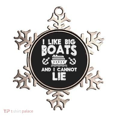 I Like Big Boats Cannot Lie Funny Cruise Ship Cruising Gift Ornament
