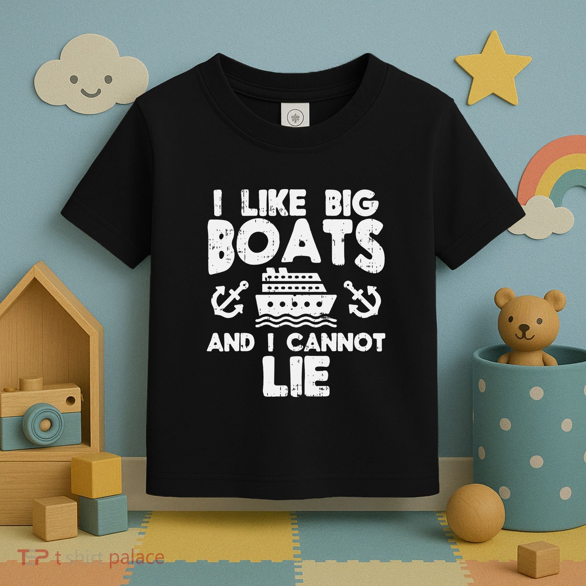 I Like Big Boats Cannot Lie Funny Cruise Ship Cruising Gift Toddler T-Shirt