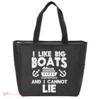 I Like Big Boats Cannot Lie Funny Cruise Ship Cruising Gift Tote Bag thumb 0