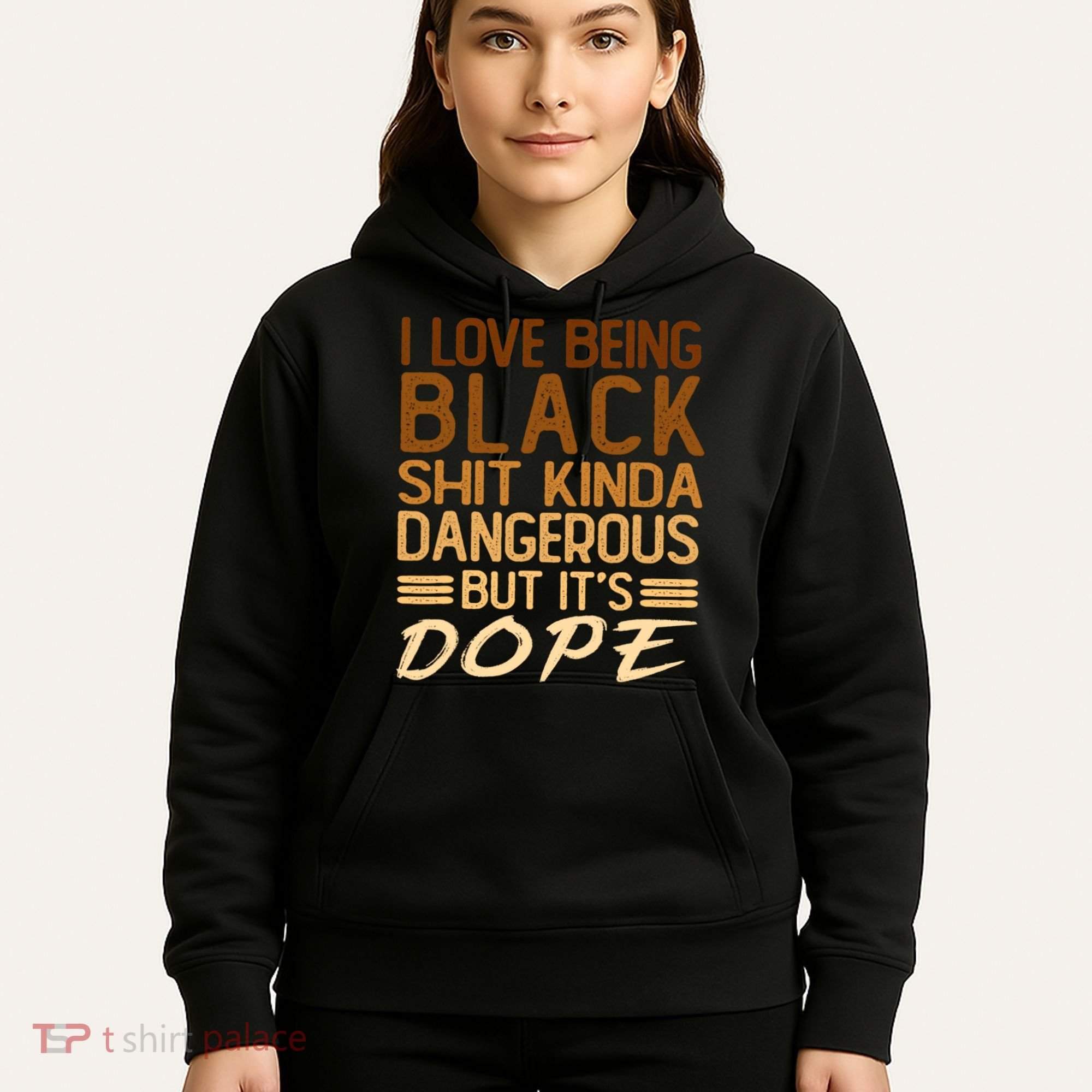 I Love Being Black Shit Kinda Dangerous But It's Dope Retro Hoodie