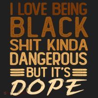 I Love Being Black Shit Kinda Dangerous But It's Dope Retro Beanie thumb 2