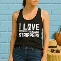 I Love Being An Electrician I Get To Play With Strippers Women's Tank Top thumb 2