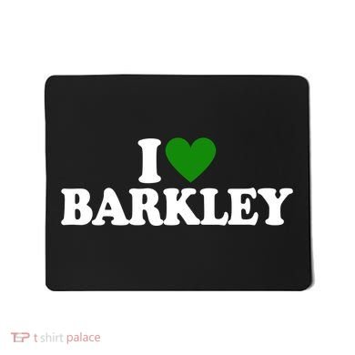 I Love Barkley St Patricks Day I Heart Barkley Mousepad